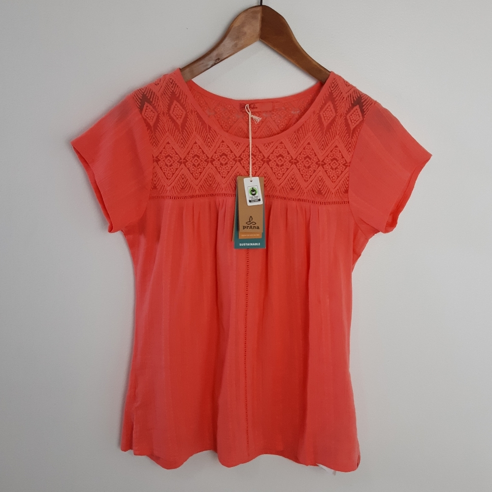 prAna Kora Top Summer Peach